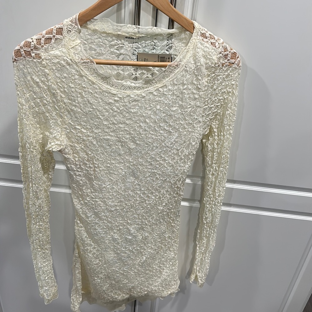 Fashion off white lace dress size L